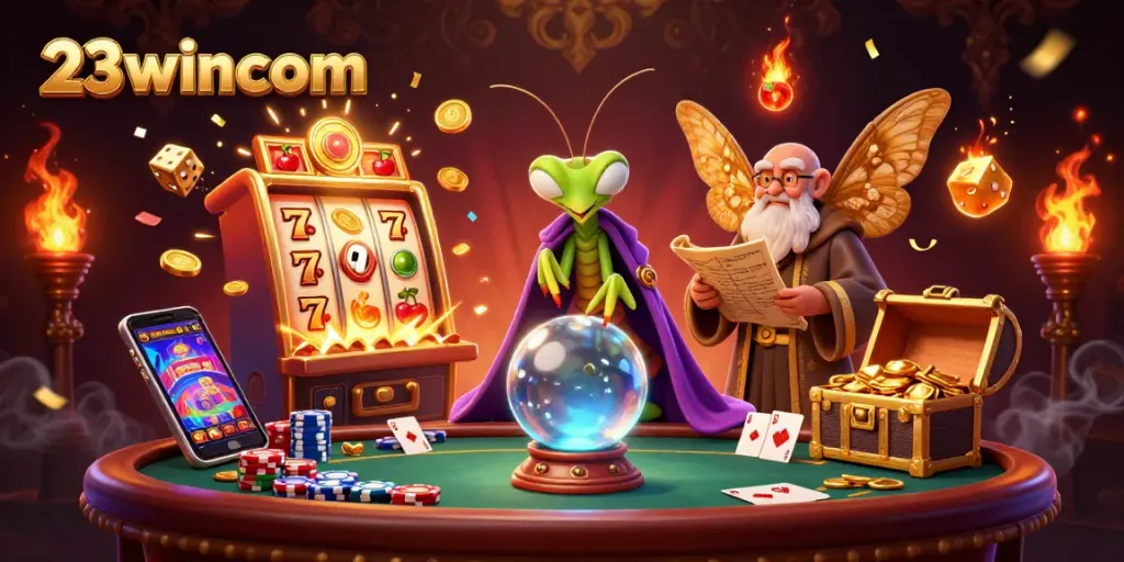23wincom showcases thrilling casino adventures with captivating characters and dynamic gaming elements.