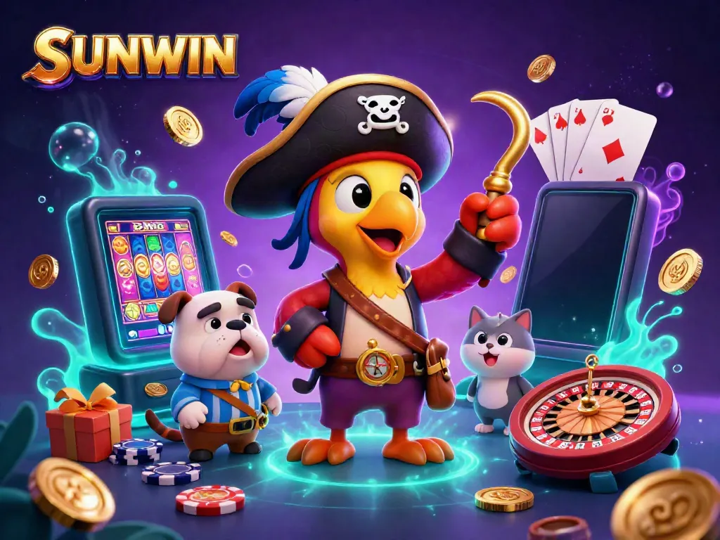 SUNWIN engages players with thrilling pirate-themed casino adventure featuring vibrant slot games and winning elements.