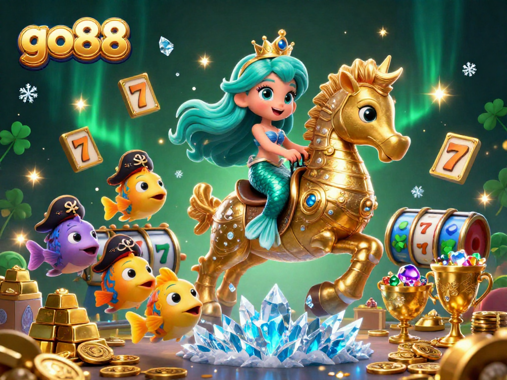 Experience winning strategies with go88 in an exciting underwater casino scene filled with treasures.