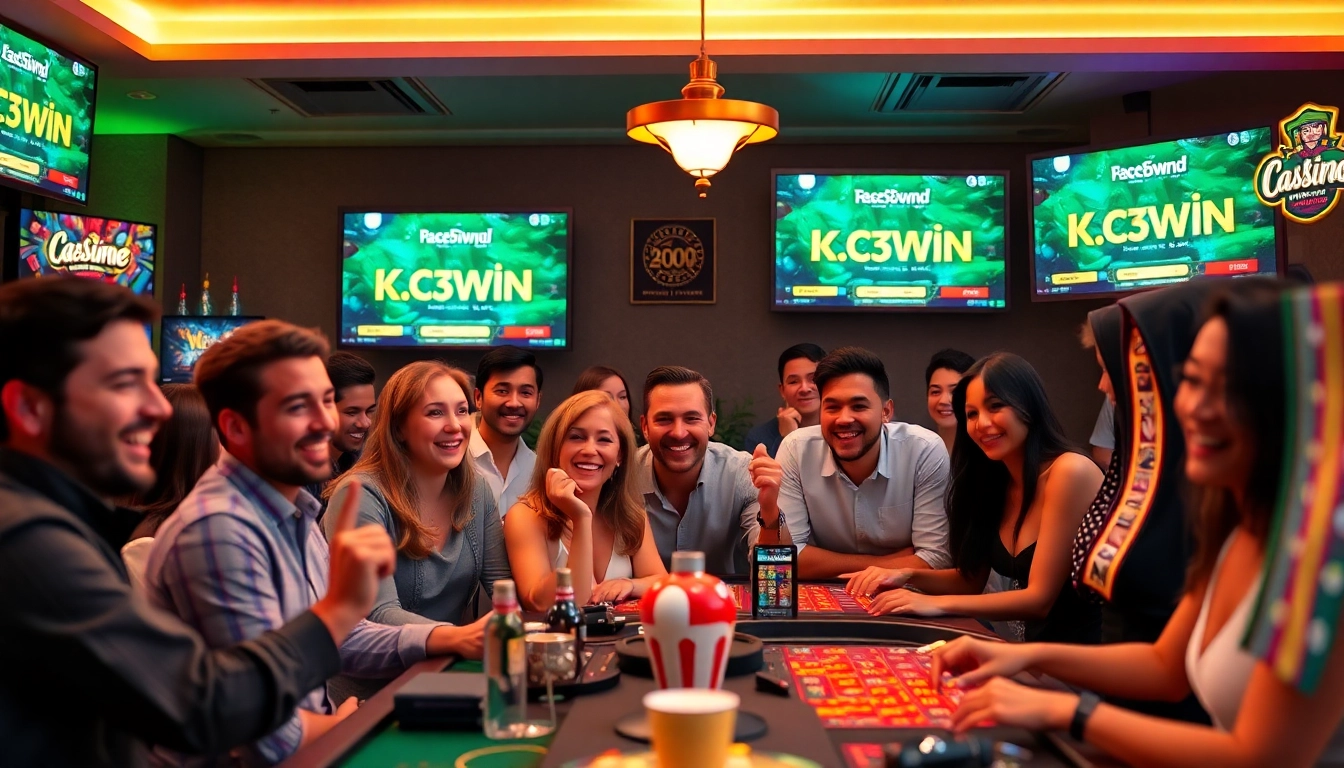 Online casino experience at luck8win.live with players enjoying diverse games in a vibrant setting.