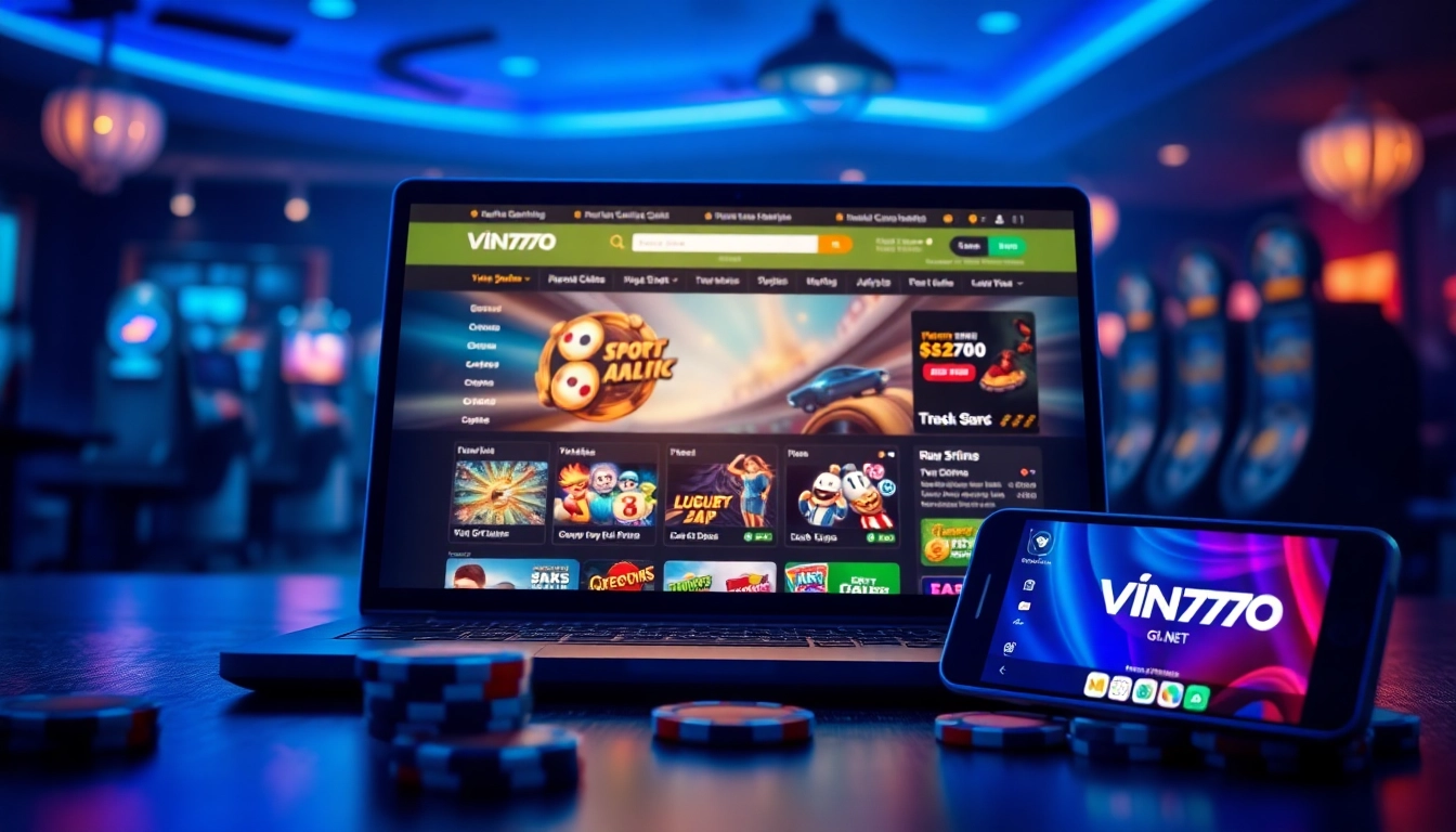 Interactive online betting experience at vin777.gb.net showcasing diverse gaming options.