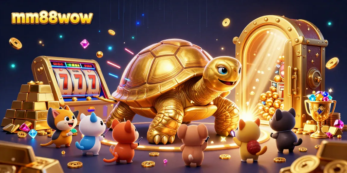 Experience excitement at mm88wow with vibrant slot and jackpot elements in a stunning illustration.