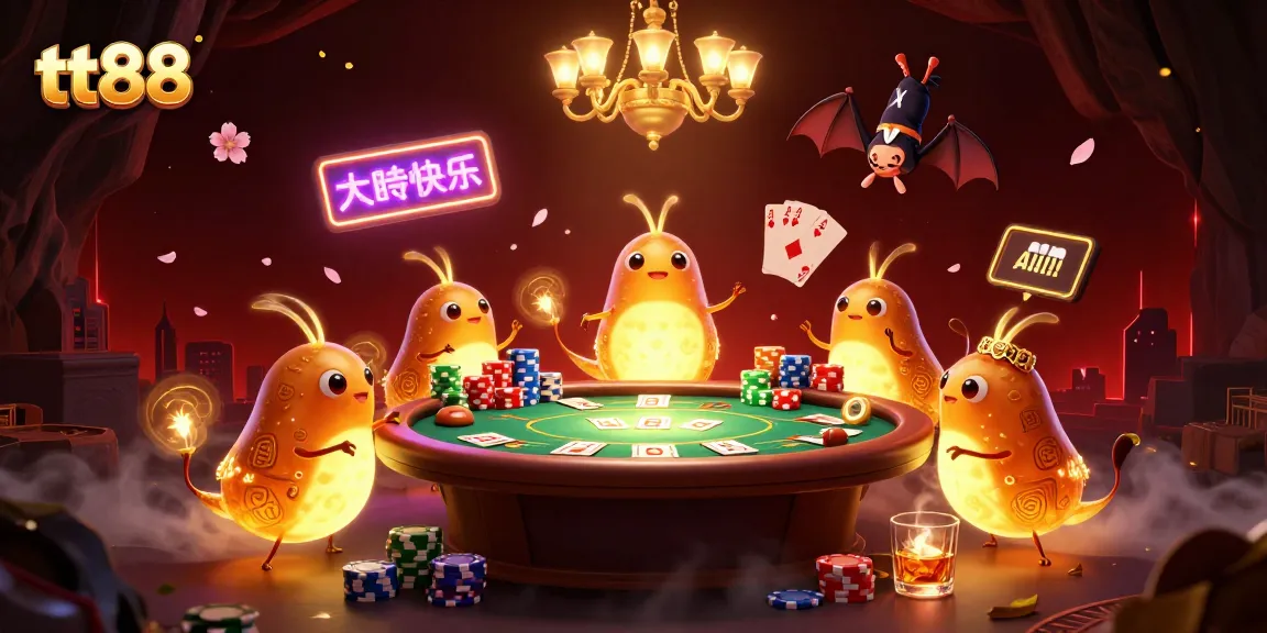 Play exciting games at tt88 while glowworms light up the captivating cave casino atmosphere