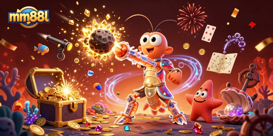 Engage in exciting gameplay at mm88l with a vibrant underwater casino adventure featuring colorful gems and treasure!