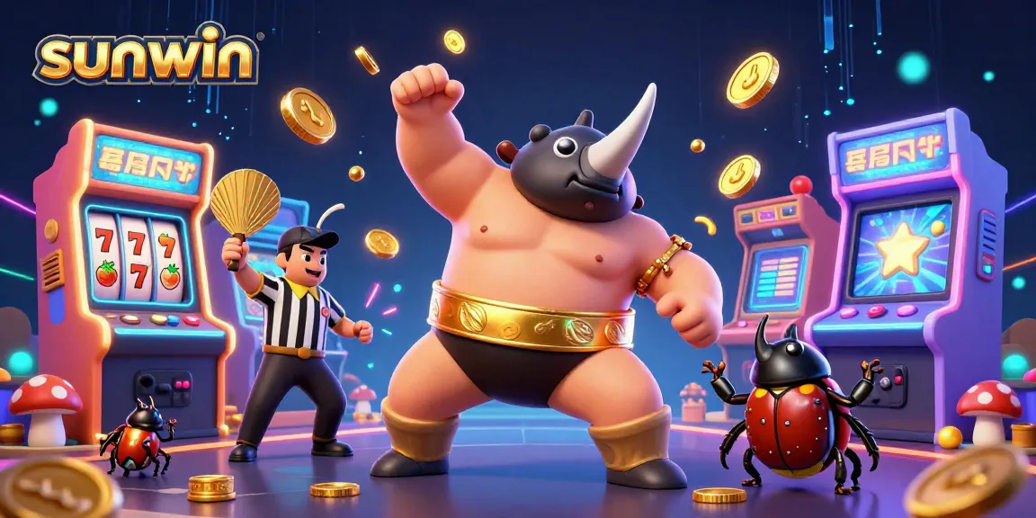 Experience the thrill at Sunwin as the beetle champion performs a winning stomp, showering coins!